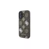 Guess Peony On 4G Background MagSafe Case für iPhone 16 (Braun)