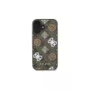 Guess Peony On 4G Background MagSafe Case für iPhone 16 (Braun)