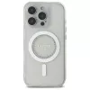 Guess GUHMP16LPFTDTEH Hardcase für Apple iPhone 16 Pro 6,3 inch Weiß IML Strasssteine MagSafe