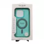 Guess GUHMP16LPFTDTEN iPhone 16 Pro 6,3 inch Hardcase IML Rhinestones MagSafe Grün