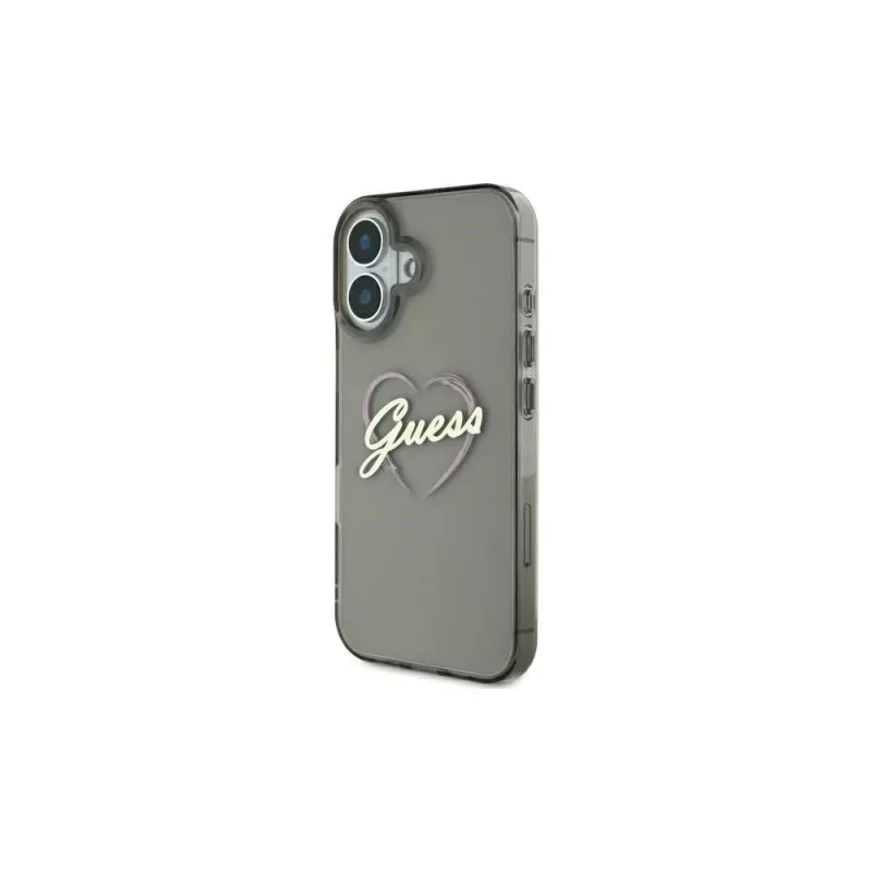Guess GUHCP16SHCHGSPK Hardcase für iPhone 16 6,1 inch IML Heart Schwarz