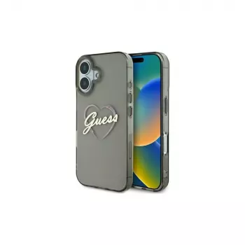 Guess GUHCP16MHCHGSPK Hardcase für iPhone 16 Plus 6,7 inch Schwarz Heart IML