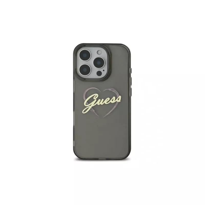 Guess GUHCP16XHCHGSPK iPhone 16 Pro Max 6.9 Hardcase IML Heart Black