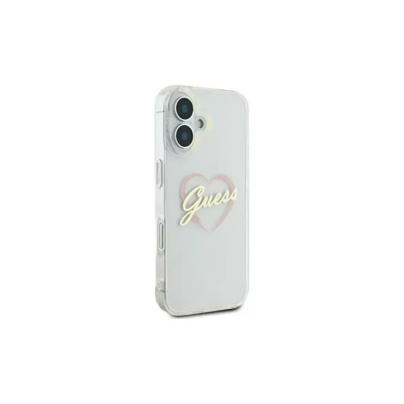 Guess GUHCP16SHCHGSPT Hardcase für Apple iPhone 16 6,1 inch Transparent IML Heart