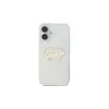 Guess GUHCP16MHCHGSPT Hard Case für Apple iPhone 16 Plus, Transparent, IML Heart Pattern