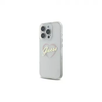 Guess GUHCP16LHCHGSPT IML Heart Hard Case für Apple iPhone 16 Pro 6,3, Transparent