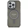 Guess GUHMP16LHFGEREK Hardcase IML Glitter Circle MagSafe für iPhone 16 Pro 6.3 Schwarz