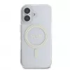 Guess GUHMP16SHFGERET iPhone 16 Transparent Hardcase IML Glitter Circle MagSafe