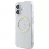 Guess GUHMP16SHFGERET iPhone 16 Transparent Hardcase IML Glitter Circle MagSafe