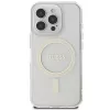 Guess Glitter Circle MagSafe Hard Case für Apple iPhone 16 Pro Max (6,9 inch) - Transparent