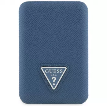 GUESS Grained Triangle Wireless Power Bank 5000mAh 15W USB-C MagSafe Blau