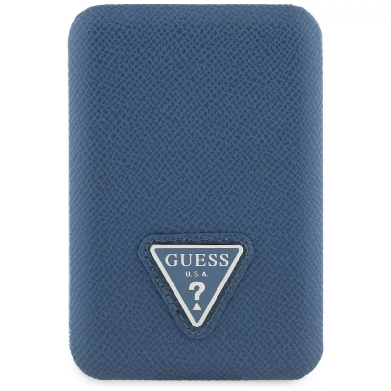 GUESS Grained Triangle Wireless Power Bank 5000mAh 15W USB-C MagSafe Blau