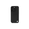 BMW Signature Collection Hardcase für Apple iPhone 16 Pro Max 6,9 inch Echtes Leder Schwarz Heißprägung MagSafe