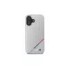 BMW M Carbon Tricolor Line Hardcase für iPhone 16 6,1 inch - Grau MagSafe