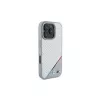 BMW M Carbon Tricolor Line Hardcase für iPhone 16 Pro 6,3 inch Grau MagSafe