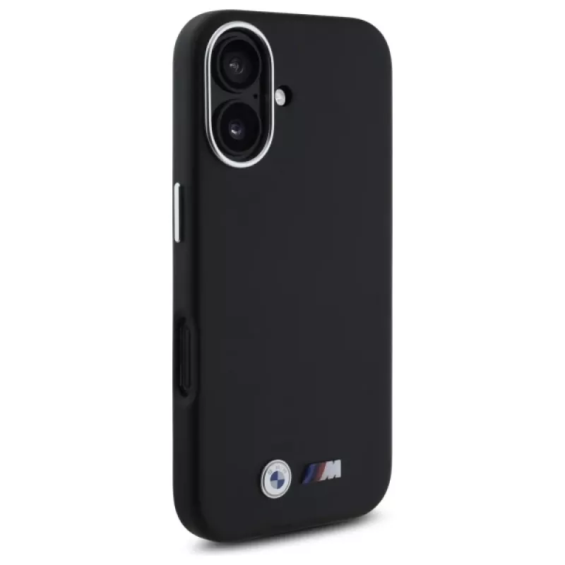 BMW BMHCP16S23PMWK iPhone 16 6,1 inch Black Hardcase M Smooth Full Wrapped Metal
