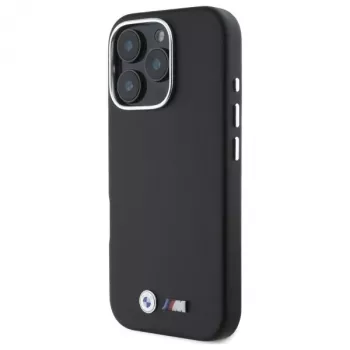 BMW M Smooth Full Wrapped Metal Hard Case für Apple iPhone 16 Pro - Schwarz