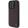 Mercedes-Benz MEHMP16L23RBGVR iPhone 16 Pro 6,3 inch Hard Case Holzimitat Leder Rot MagSafe