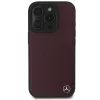 Mercedes-Benz MEHMP16L23RBGVR iPhone 16 Pro 6,3 inch Hard Case Holzimitat Leder Rot MagSafe