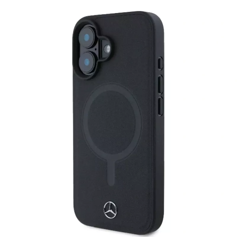 Mercedes-Benz MEHMP16S23RCMK Hard Case für iPhone 16 6,1 inch Schwarz Glattleder MagSafe