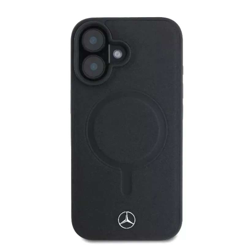 Mercedes-Benz MEHMP16S23RCMK Hard Case für iPhone 16 6,1 inch Schwarz Glattleder MagSafe