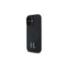 Karl Lagerfeld Shadow Metal Initial Hardcase für Apple iPhone 16 6,1 Zoll - Schwarz