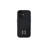 Karl Lagerfeld Shadow Metal Initial Hardcase für Apple iPhone 16 6,1 Zoll - Schwarz
