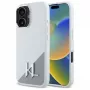 Karl Lagerfeld KLHMP16SSCMKMPCH Hardcase Silikonhülle für Apple iPhone 16 6,1 Zoll, Weiß, MagSafe