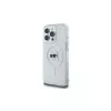 Karl Lagerfeld KLHMP16LHLSKIH Hardcase IML Metal Karl Head MagSafe für Apple iPhone 16 Pro, Weiß