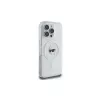 Karl Lagerfeld KLHMP16LHLSKIH Hardcase IML Metal Karl Head MagSafe für Apple iPhone 16 Pro, Weiß