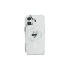 Karl Lagerfeld KLHMP16SHLSCHH iPhone 16 6,1 Zoll Weiß Hardcase IML Metall Choupette Head MagSafe