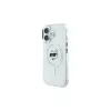 Karl Lagerfeld KLHMP16MHLSCHH Hardcase IML Metal Choupette Head MagSafe für iPhone 16 Plus 6.7 Weiß