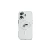 Karl Lagerfeld KLHMP16MHLSKCH iPhone 16 Plus 6.7 Hardcase IML Metal Karl & Choupette Head MagSafe White