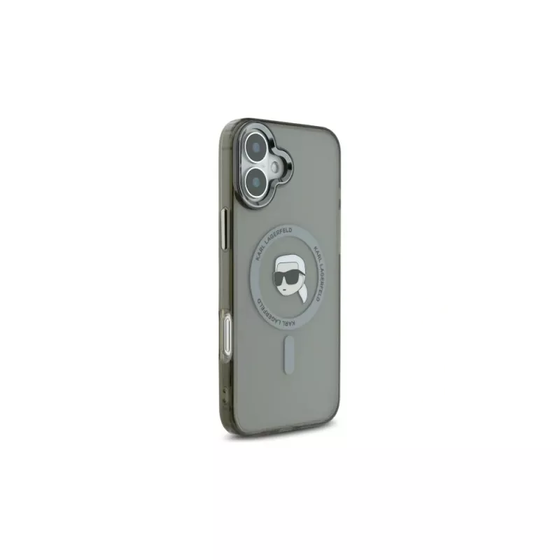 Karl Lagerfeld KLHMP16MHLSKIK iPhone 16 Plus 6,7 inch Hardcase IML Metal Karl Head MagSafe Schwarz