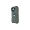 Karl Lagerfeld KLHMP16SHLSCHK iPhone 16 6.1 Black Hardcase IML Metal Choupette Head MagSafe