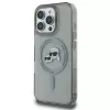 Karl Lagerfeld KLHMP16XHLSKCK Hardcase IML Metal Karl & Choupette Head MagSafe für Apple iPhone 16 Pro Max 6,9 Zoll, Schwarz