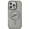 Karl Lagerfeld KLHMP16XHLSKCK Hardcase IML Metal Karl & Choupette Head MagSafe für Apple iPhone 16 Pro Max 6,9 Zoll, Schwarz
