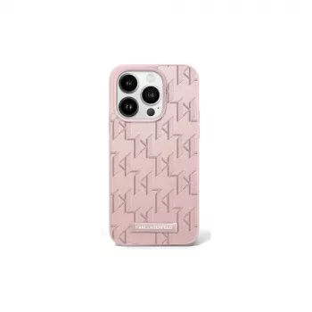 Karl Lagerfeld KLHMP16SPKHPORPP Hardcase Hot Stamp MagSafe für Apple iPhone 16 6,1 Zoll Pink
