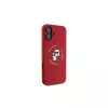 Karl Lagerfeld iPhone 16 Plus 6,7 Zoll Hardcase Silikon Karl & Choupette Ring MagSafe - Rot
