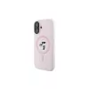 Karl Lagerfeld iPhone 16 Plus 6,7 Zoll Silikon-Hardcase mit Ring und MagSafe - Pink