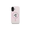 Karl Lagerfeld iPhone 16 Plus 6,7 Zoll Silikon-Hardcase mit Ring und MagSafe - Pink