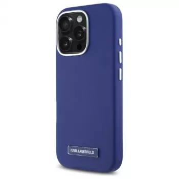 Karl Lagerfeld KLHMP16XPGMSRPB iPhone 16 Pro Max 6.9 Blau Hardcase FW Metal Plate MagSafe