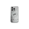 Karl Lagerfeld Liquid Glitter Karl & Choupette Head MagSafe Case für Apple iPhone 16 Pro