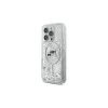 Karl Lagerfeld Liquid Glitter Karl & Choupette Head MagSafe Case für iPhone 16 Pro Max (Transparent)