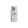 Karl Lagerfeld Liquid Glitter Karl & Choupette Head MagSafe Case für iPhone 16 Pro Max (Transparent)
