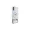 Karl Lagerfeld Liquid Glitter Karl Head MagSafe Hard Case für Apple iPhone 16 6,1 Zoll - Transparent