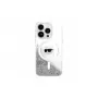 Karl Lagerfeld Liquid Glitter Karl Head MagSafe Case für iPhone 16 Pro Transparent