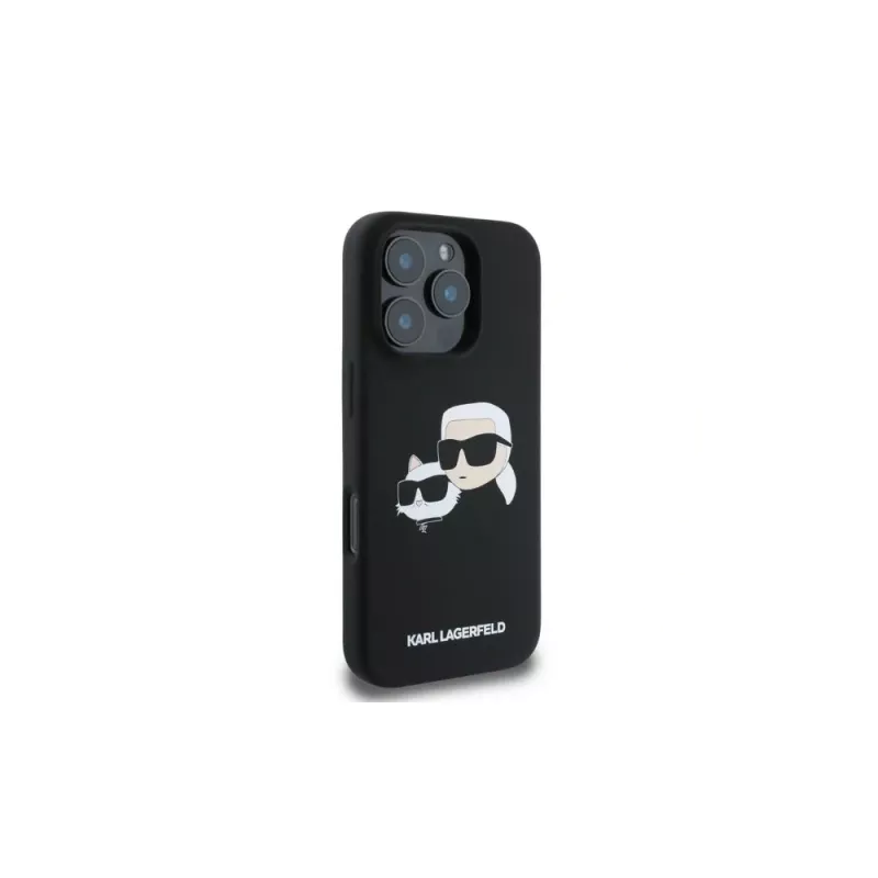 Karl Lagerfeld KLHMP16XSKCHPPLK iPhone 16 Pro Max 6,9 Black Hardcase Silikon Double Heads Print MagSafe