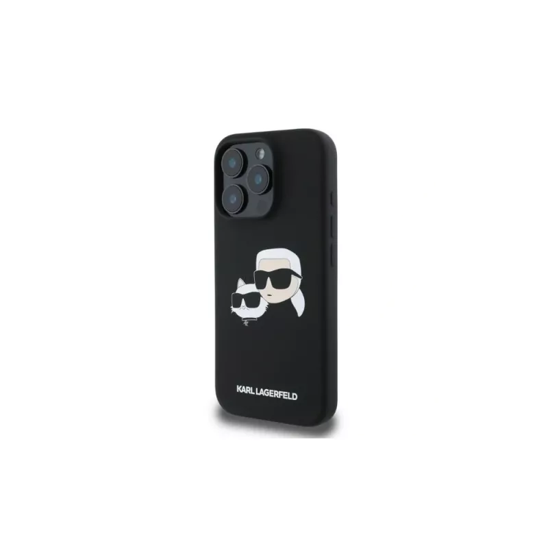 Karl Lagerfeld KLHMP16XSKCHPPLK iPhone 16 Pro Max 6,9 Black Hardcase Silikon Double Heads Print MagSafe