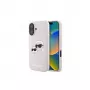 Karl Lagerfeld KLHMP16SSKCHPPLP iPhone 16 6,1 inch Pink Silicone Hardcase mit Double Heads Print und MagSafe